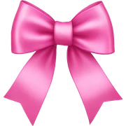 Pink ribbon bow sticker