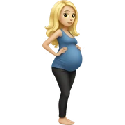 blonde pregnant sticker