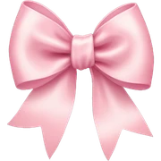 light pink ribbon bow sticker