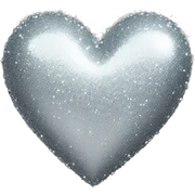 Silver sparkly heart sticker