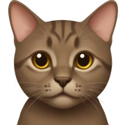 Brown British cat sticker