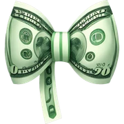 money bow sticker