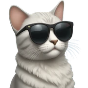 Cat with sunglasses sticker