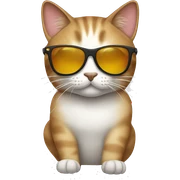 Cat with sunglasses sticker
