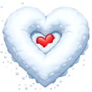 Heart snow sticker