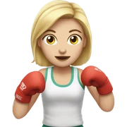 white girl boxing sticker