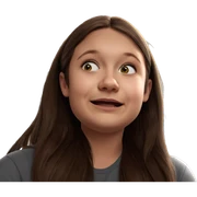 girl with brown hair indoors sticker