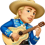 Mariachi Guitarist sticker
