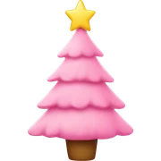 kawaii pink christmas tree sticker