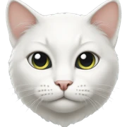 White cat sticker