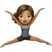 A girl with brown hair and glass is doing yoga  sticker