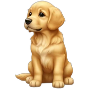 golden retriever puppy sticker