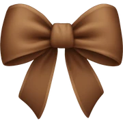 brown bow  sticker