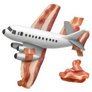 bacon plane sticker