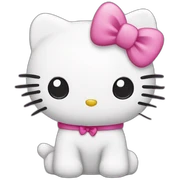 hello kitty with pink bow sticker