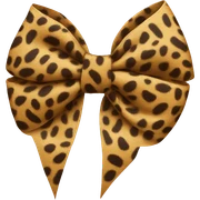 cheetah print bow sticker