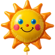 a smiling sun balloon style sticker