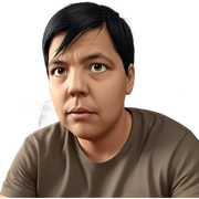 male portrait with black hair sticker
