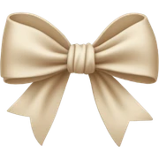 Beige bow sticker