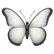 White Butterfly  sticker