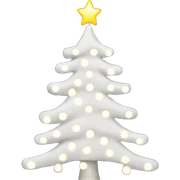 white christmas tree with christmas lights sticker