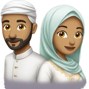 Muslim marrige couple sticker