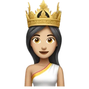 thai woman with thai crown sticker