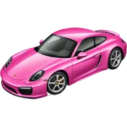 pink porsche  sticker