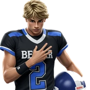blonde boy in sportswear helmet sticker