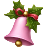 Light pink Christmas bells  sticker