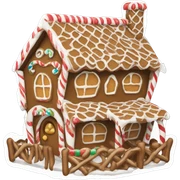 gingerbread house sticker