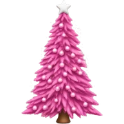 Pink Christmas tree  sticker