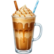 Ice latte with caramel  sticker