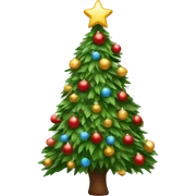Christmas Tree decorated sticker