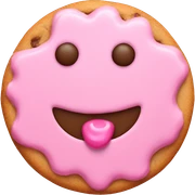 Cookie with pink frosting  sticker