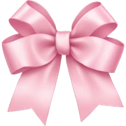 light pink ribbon bow sticker
