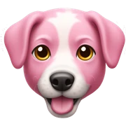 Pink dog  sticker