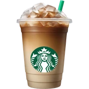 Starbuck ice coffee with ice cubes sticker