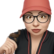 girl with glasses and hat sticker