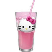 Hello kitty drinking  sticker
