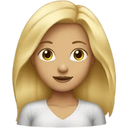 blond hair girl sticker