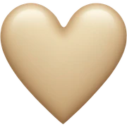 beige heart  sticker