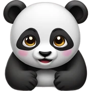 Panda pink emoji sticker
