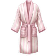 light pink and white striped silk robe sticker
