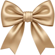 Beige bow sticker