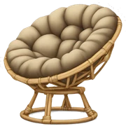 Light brown papasan chair sticker