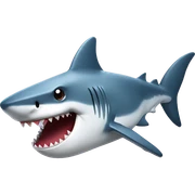 Shark with a top hat sticker