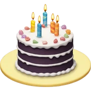 Birthday cake sticker