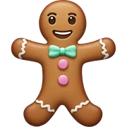 Pastel gingerbread man sticker