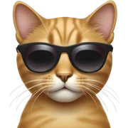 Cat with sunglasses sticker